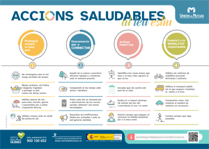 Cartel Acciones saludables va-ca